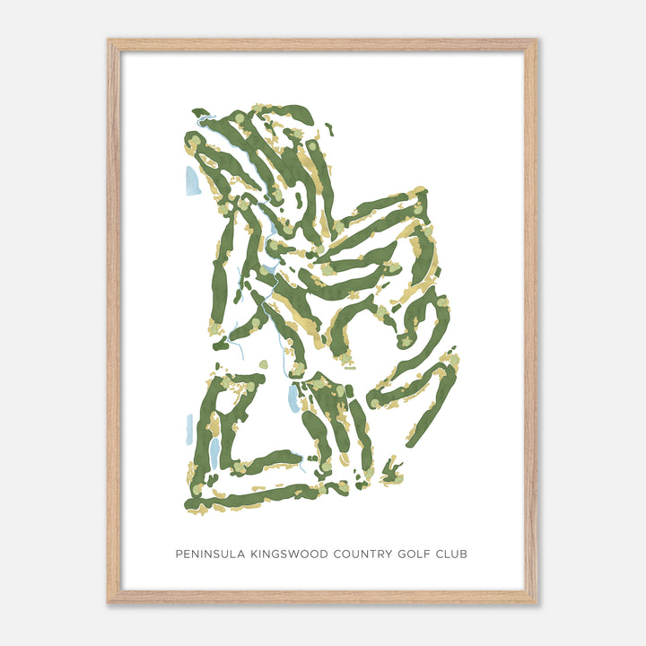 Print of Peninsula Kingswood Country Golf Club Modern Map