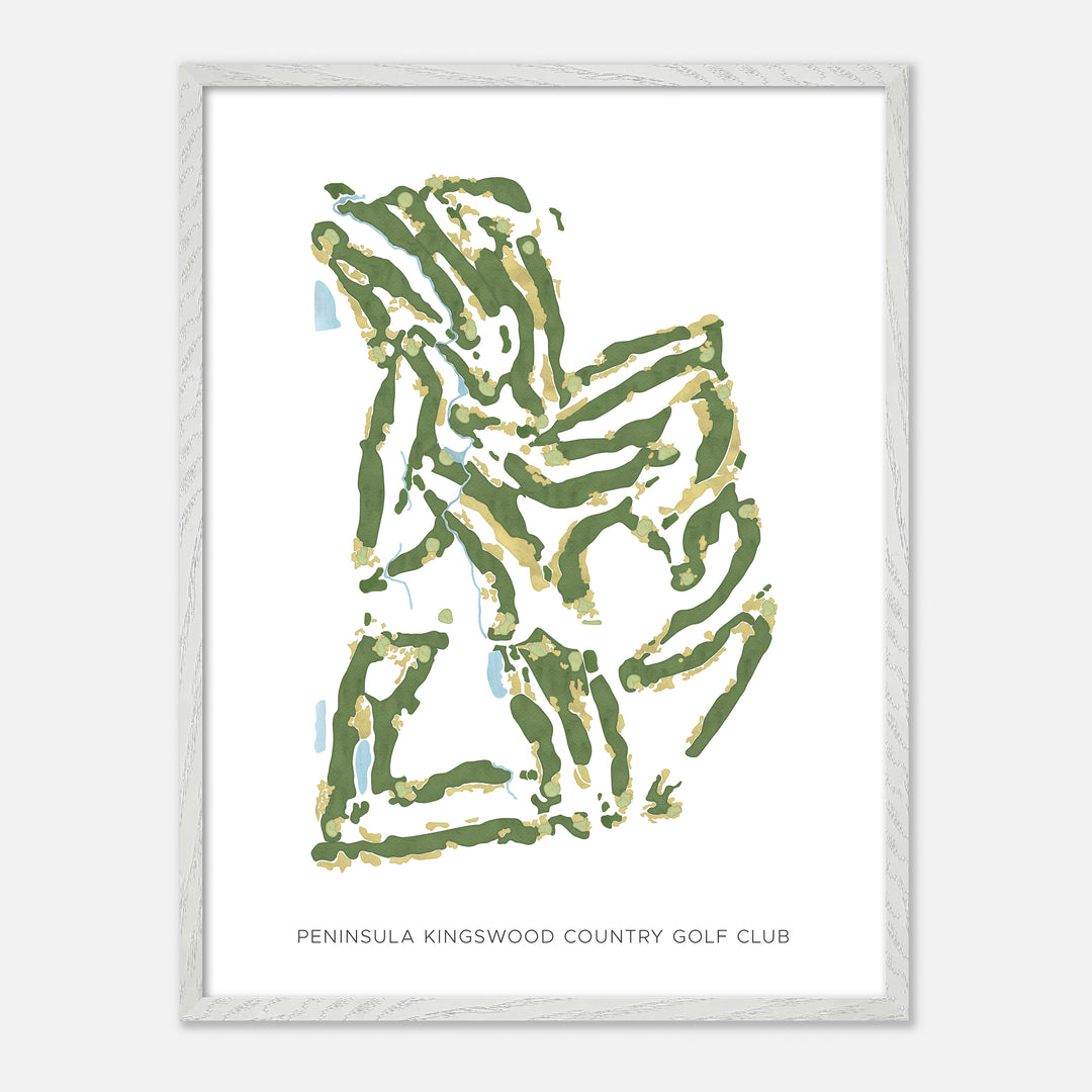 Print of Peninsula Kingswood Country Golf Club Modern Map