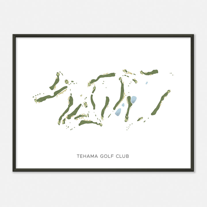 Print of Tehama Golf Club Modern Map
