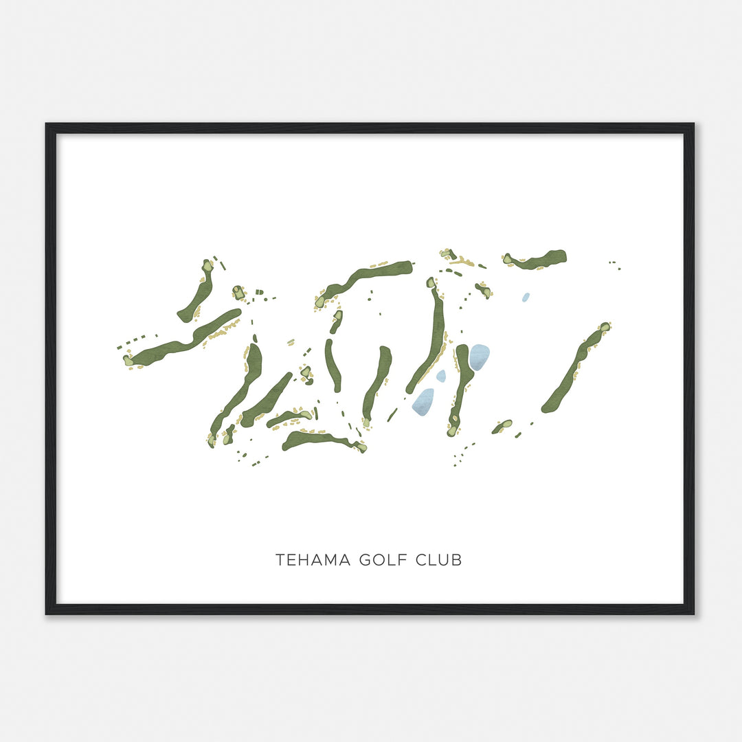 Print of Tehama Golf Club Modern Map