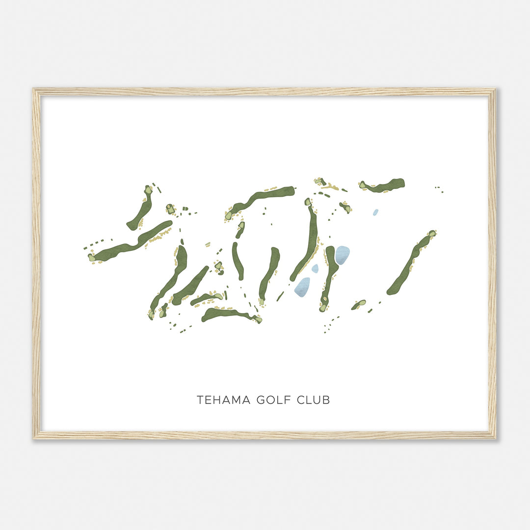 Print of Tehama Golf Club Modern Map