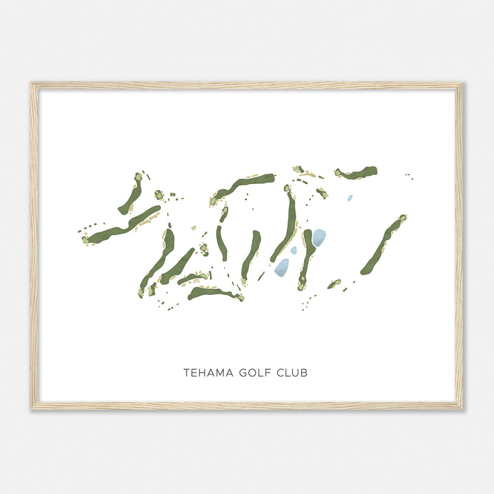 Print of Tehama Golf Club Modern Map