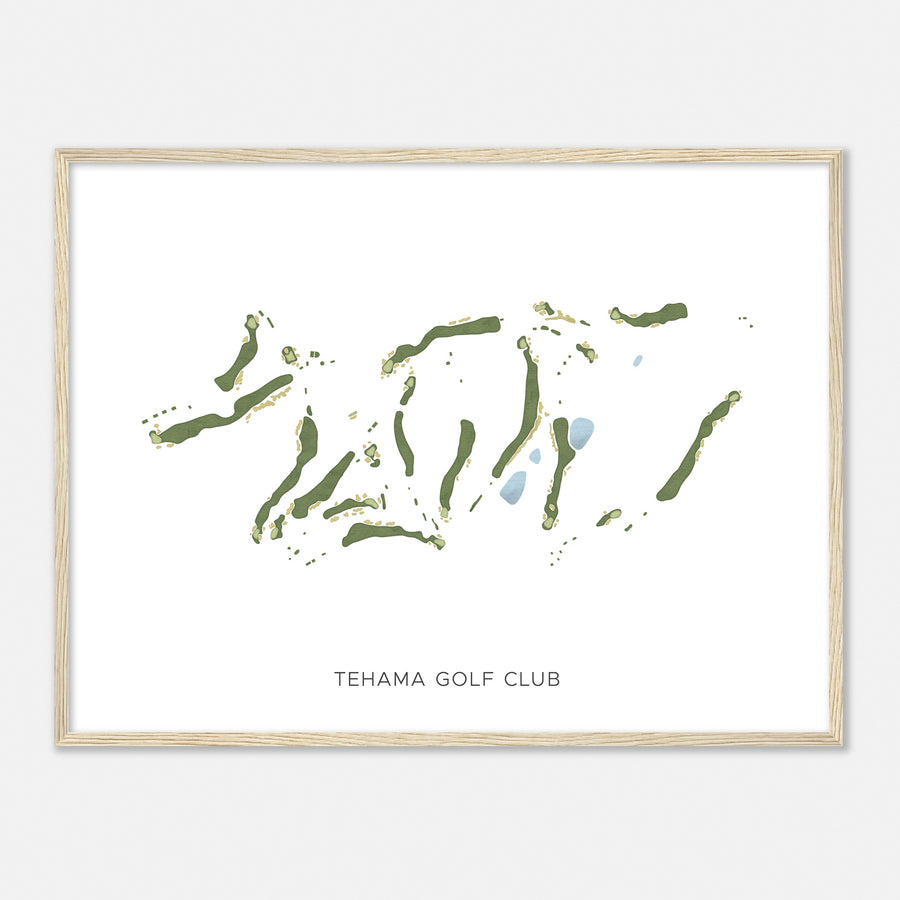 Print of Tehama Golf Club Modern Map