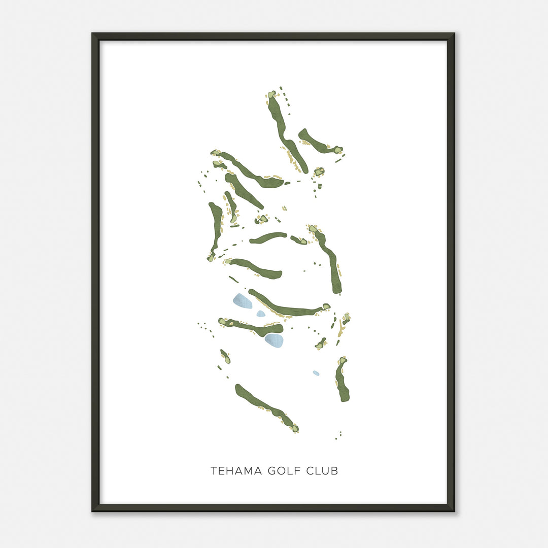 Print of Tehama Golf Club Modern Map