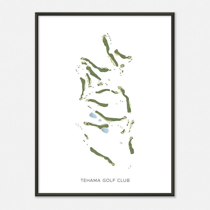 Print of Tehama Golf Club Modern Map