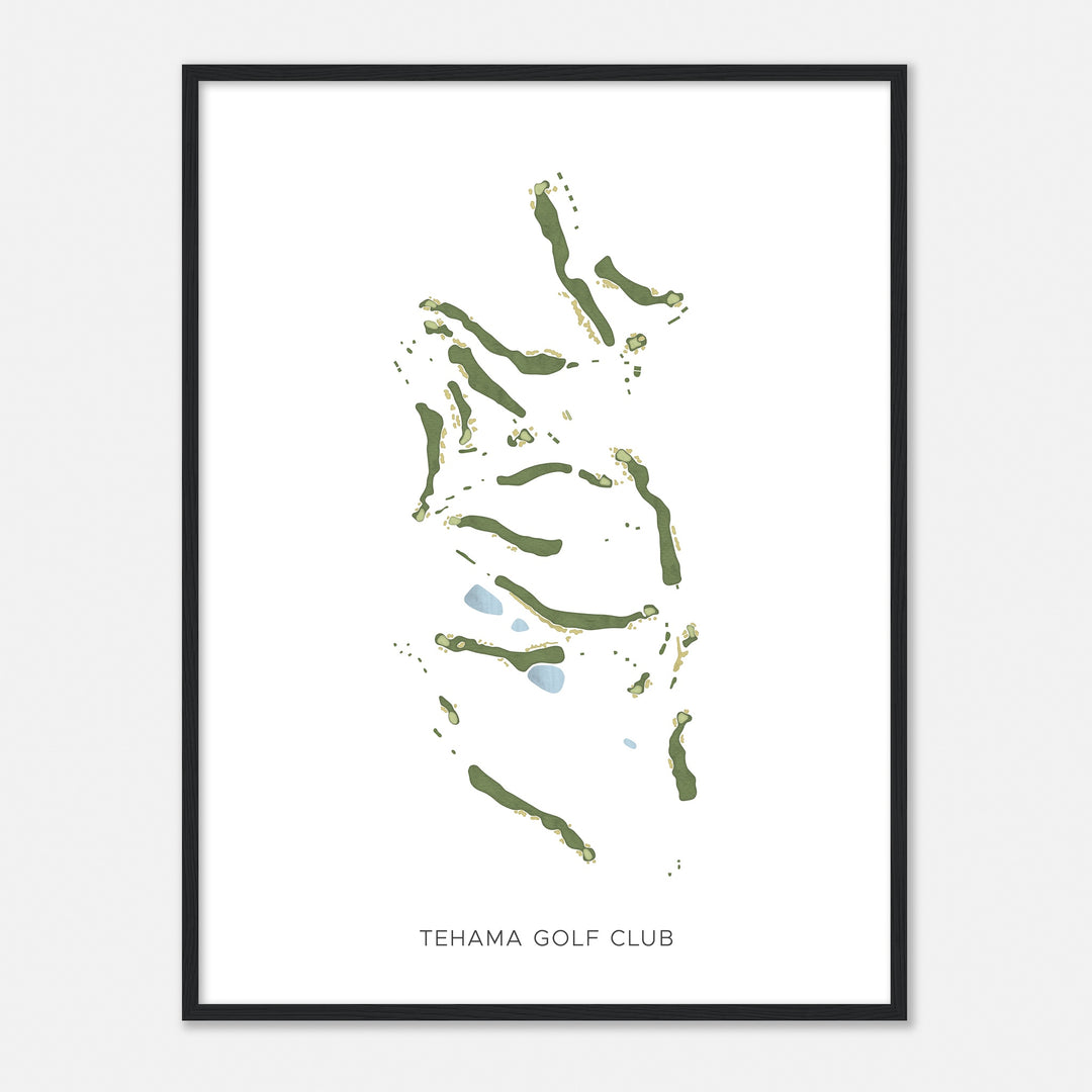 Print of Tehama Golf Club Modern Map
