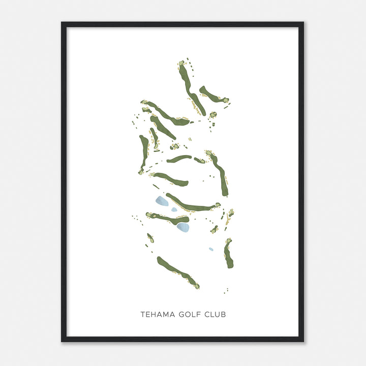 Print of Tehama Golf Club Modern Map