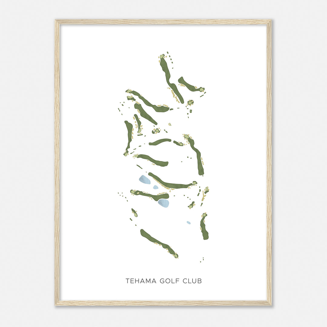 Print of Tehama Golf Club Modern Map