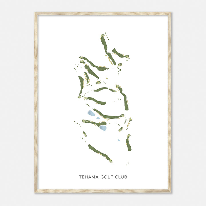 Print of Tehama Golf Club Modern Map