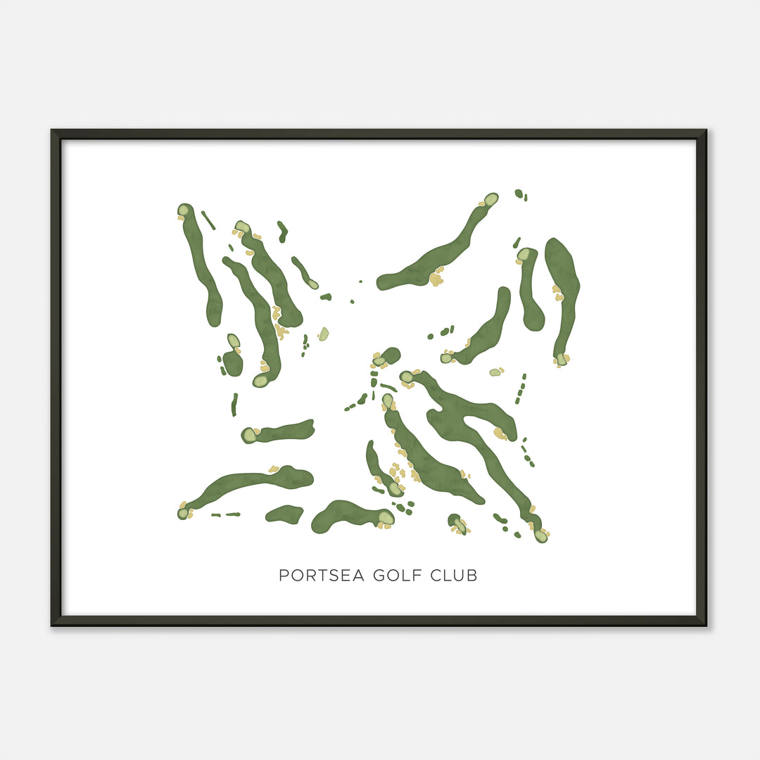 Print of Portsea Golf Club Modern Map
