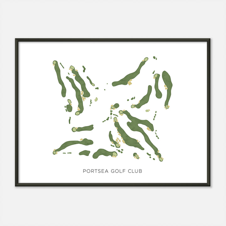 Print of Portsea Golf Club Modern Map