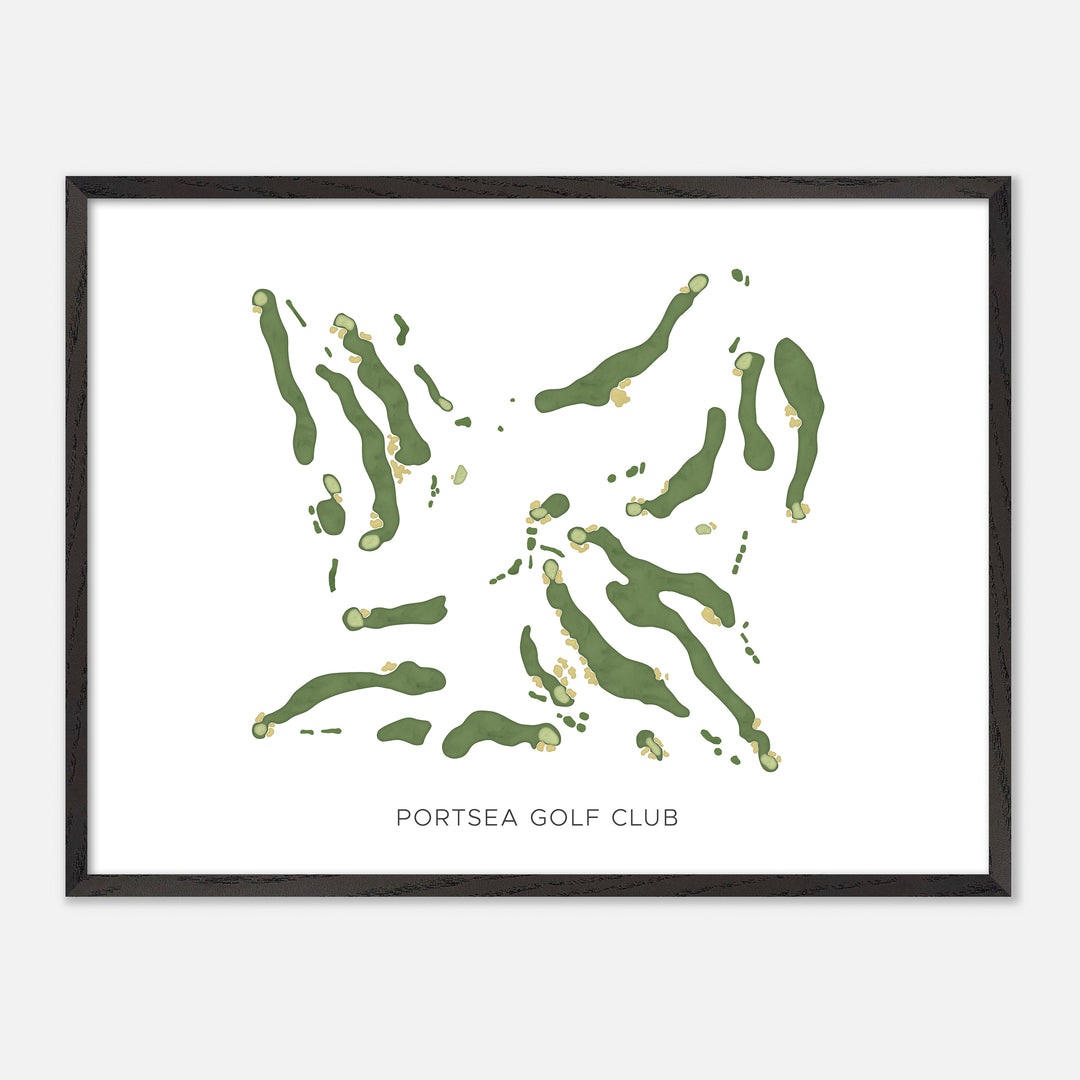 Print of Portsea Golf Club Modern Map