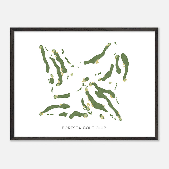 Print of Portsea Golf Club Modern Map