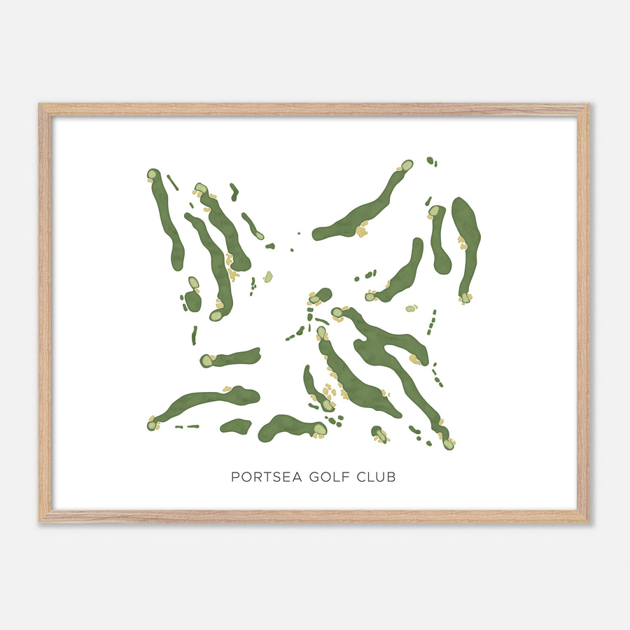 Print of Portsea Golf Club Modern Map