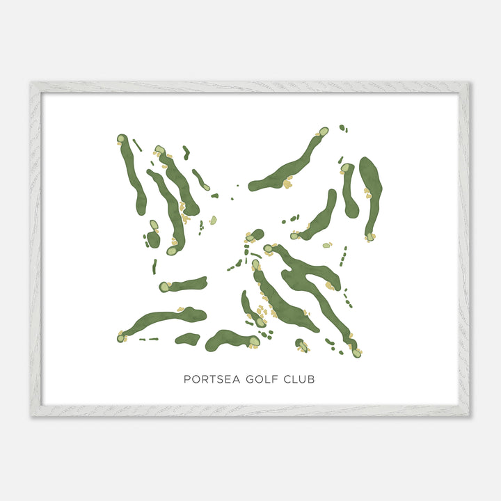 Print of Portsea Golf Club Modern Map