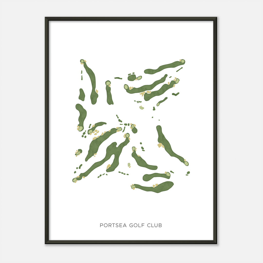 Print of Portsea Golf Club Modern Map
