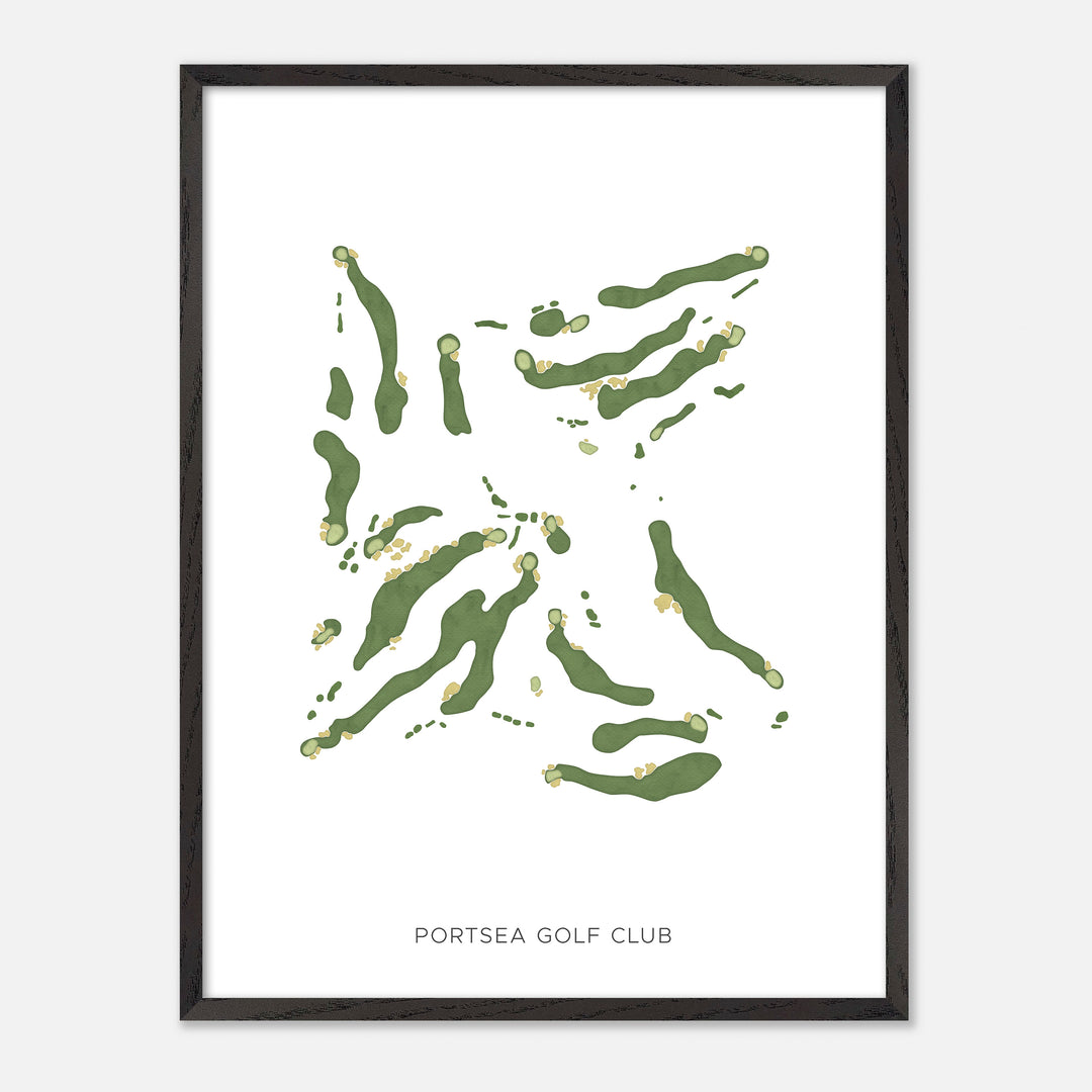 Print of Portsea Golf Club Modern Map