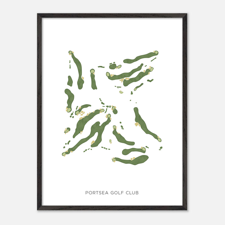 Print of Portsea Golf Club Modern Map