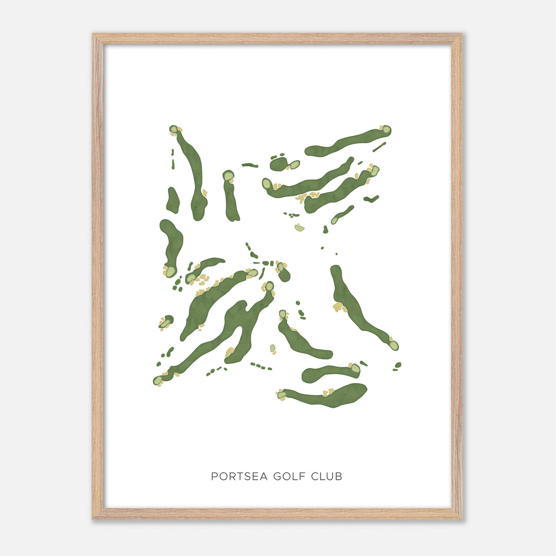Print of Portsea Golf Club Modern Map