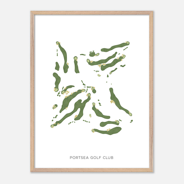 Print of Portsea Golf Club Modern Map