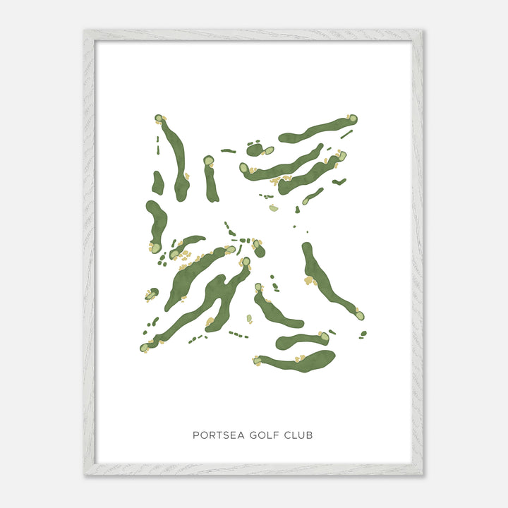 Print of Portsea Golf Club Modern Map