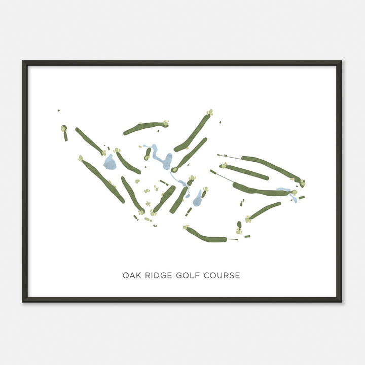 Print of Oak Ridge Golf Course Modern Map