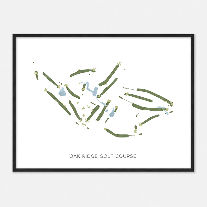 Print of Oak Ridge Golf Course Modern Map