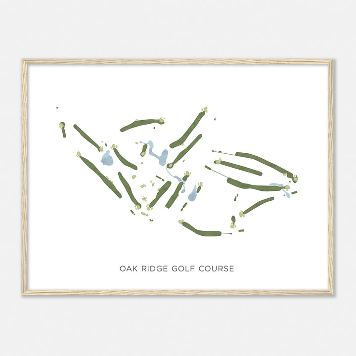 Print of Oak Ridge Golf Course Modern Map