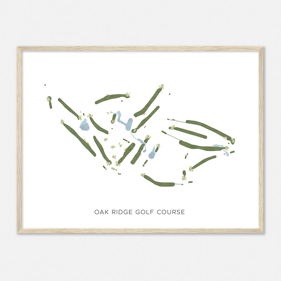 Print of Oak Ridge Golf Course Modern Map