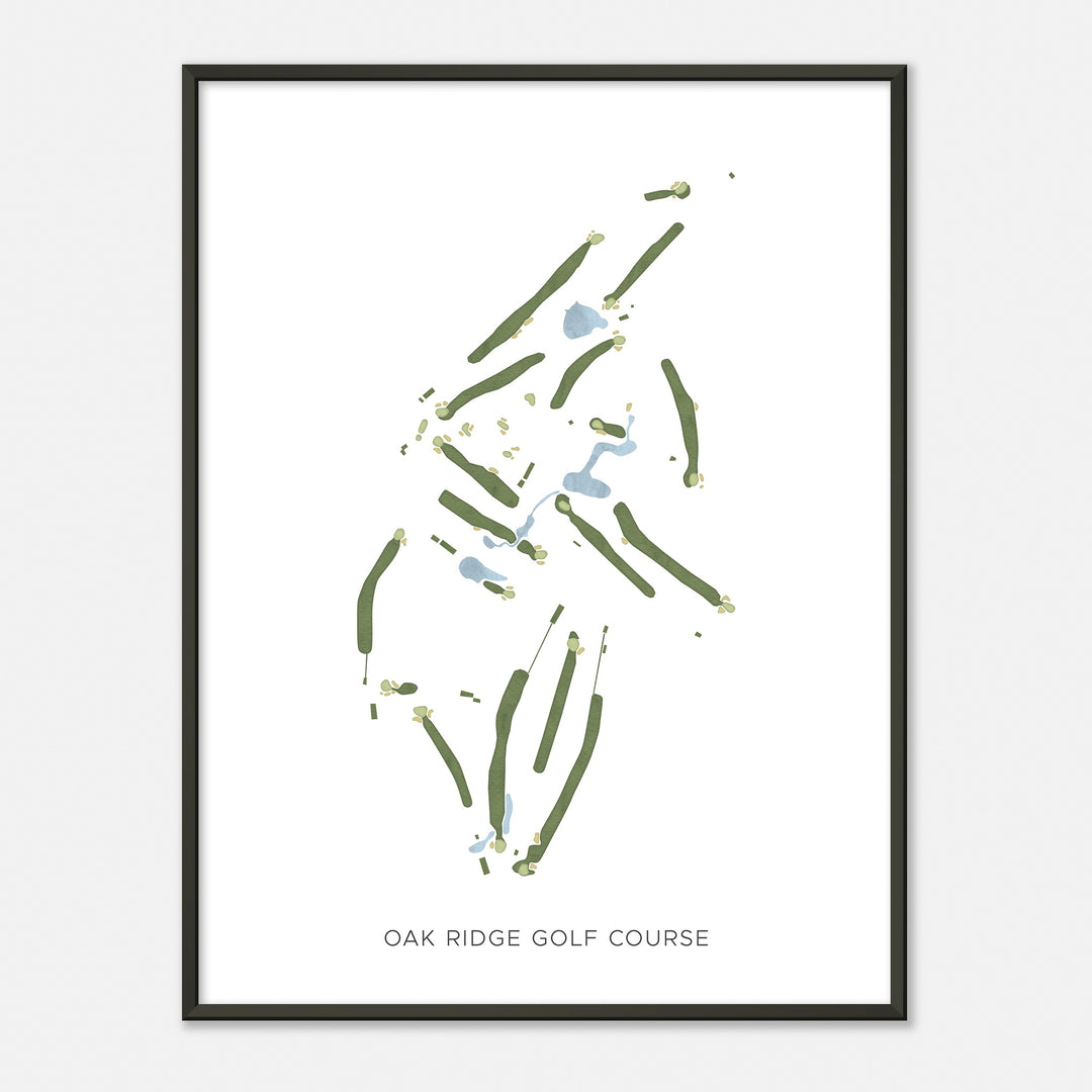 Print of Oak Ridge Golf Course Modern Map