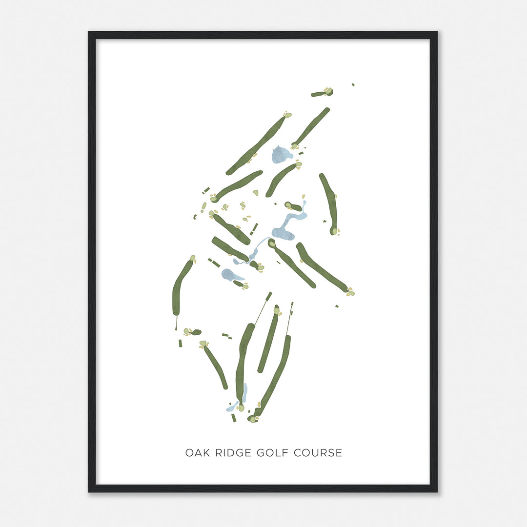 Print of Oak Ridge Golf Course Modern Map