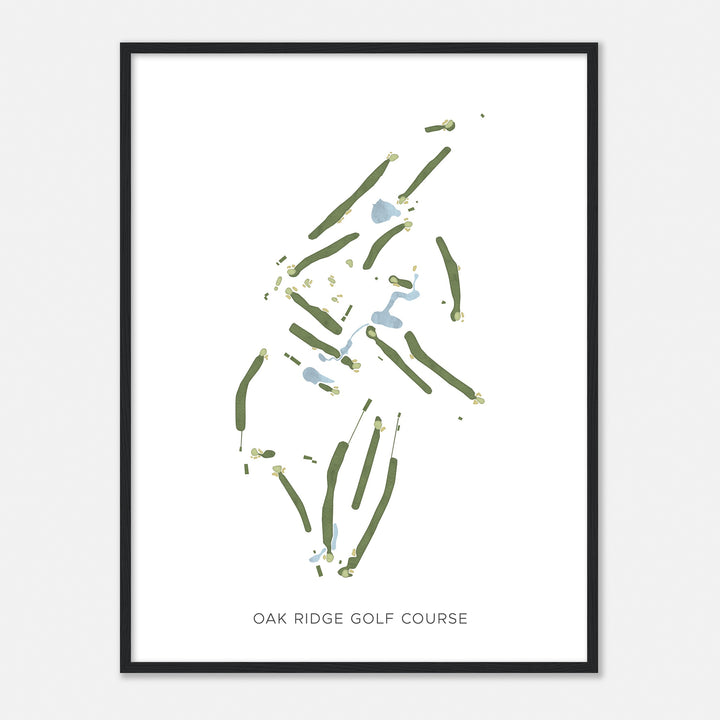 Print of Oak Ridge Golf Course Modern Map