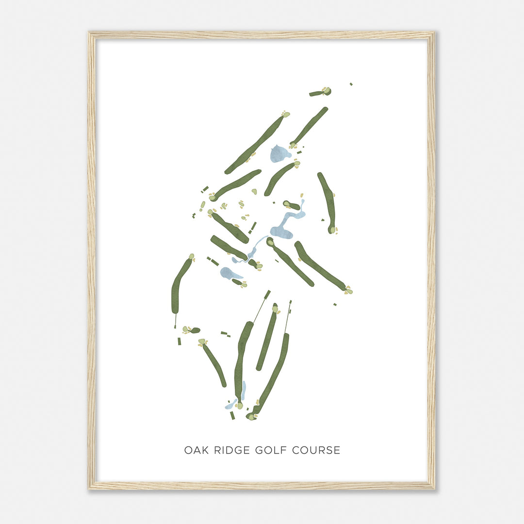 Print of Oak Ridge Golf Course Modern Map