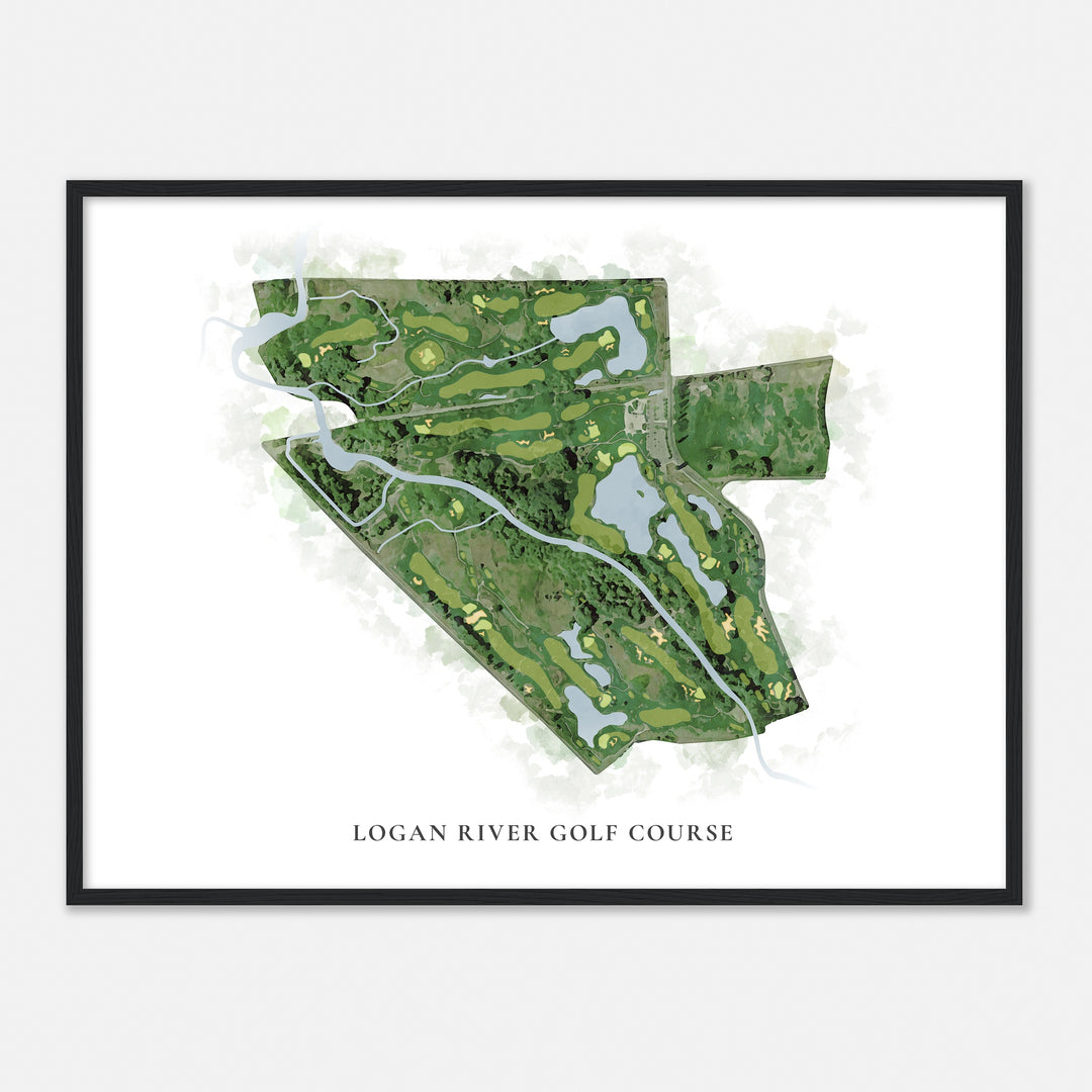 Print of Logan River Golf Course Classic Map