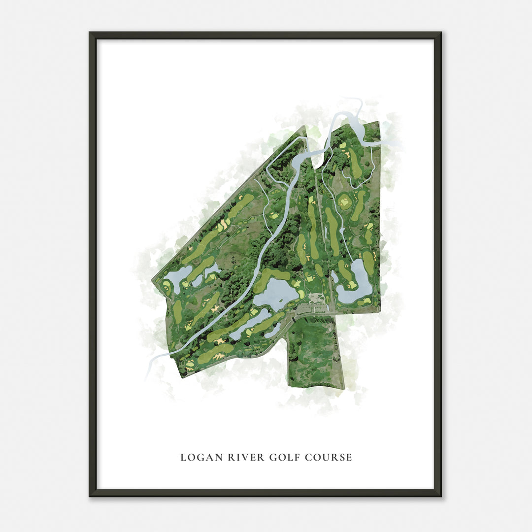 Print of Logan River Golf Course Classic Map