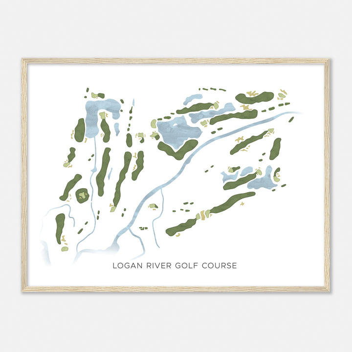 Print of Logan River Golf Course Modern Map