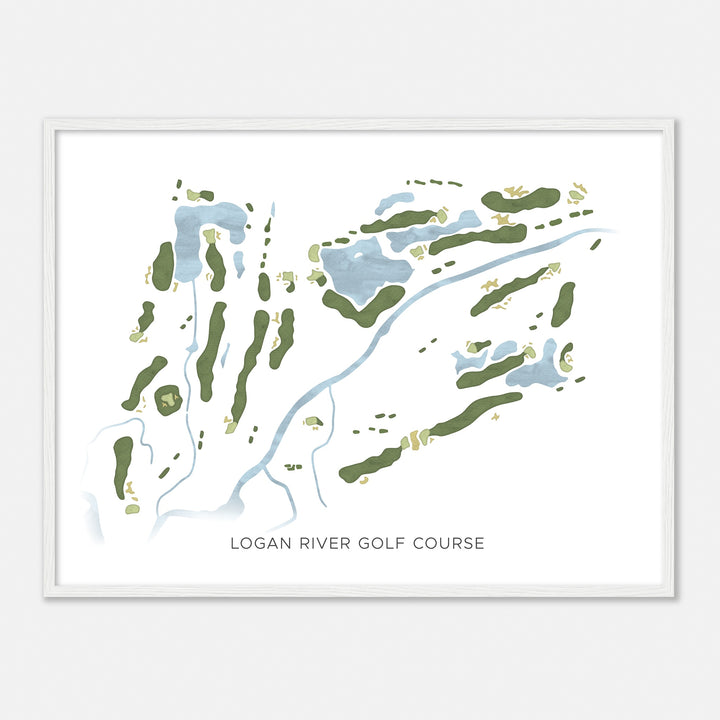 Print of Logan River Golf Course Modern Map