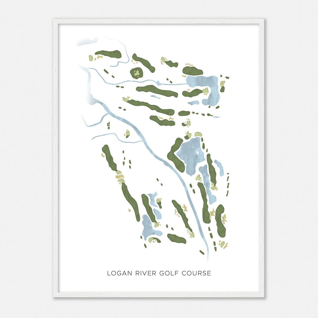 Print of Logan River Golf Course Modern Map