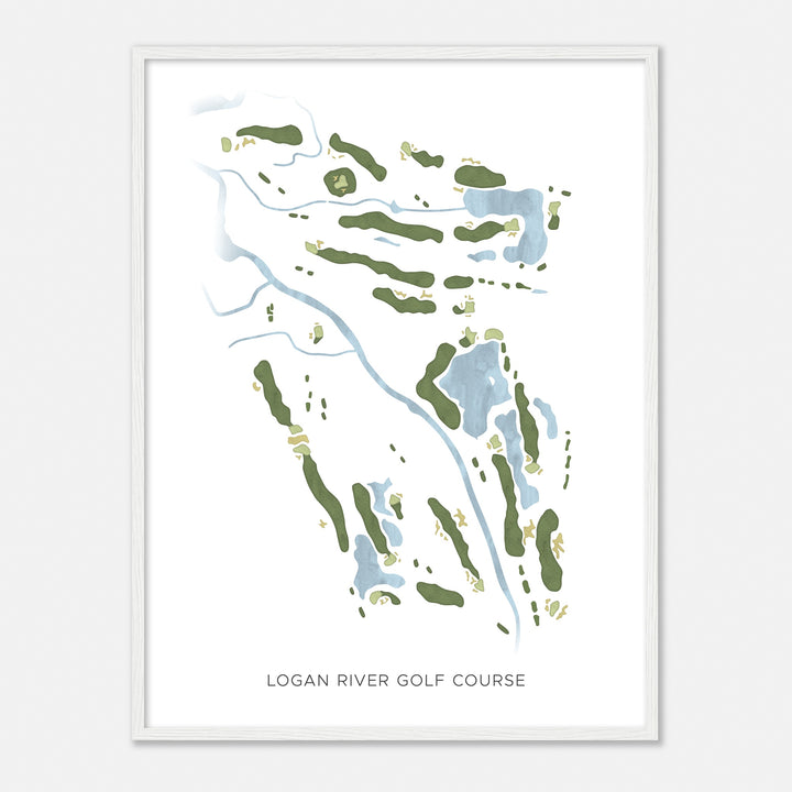 Print of Logan River Golf Course Modern Map