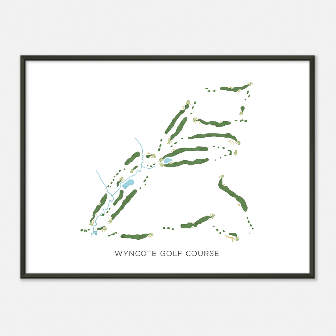 Print of Wyncote Golf Course Modern Map