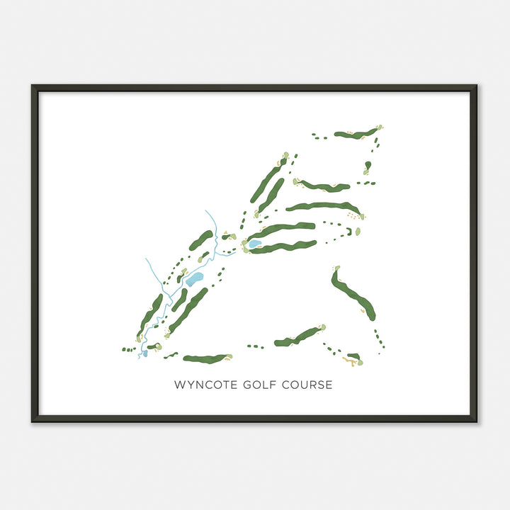 Print of Wyncote Golf Course Modern Map