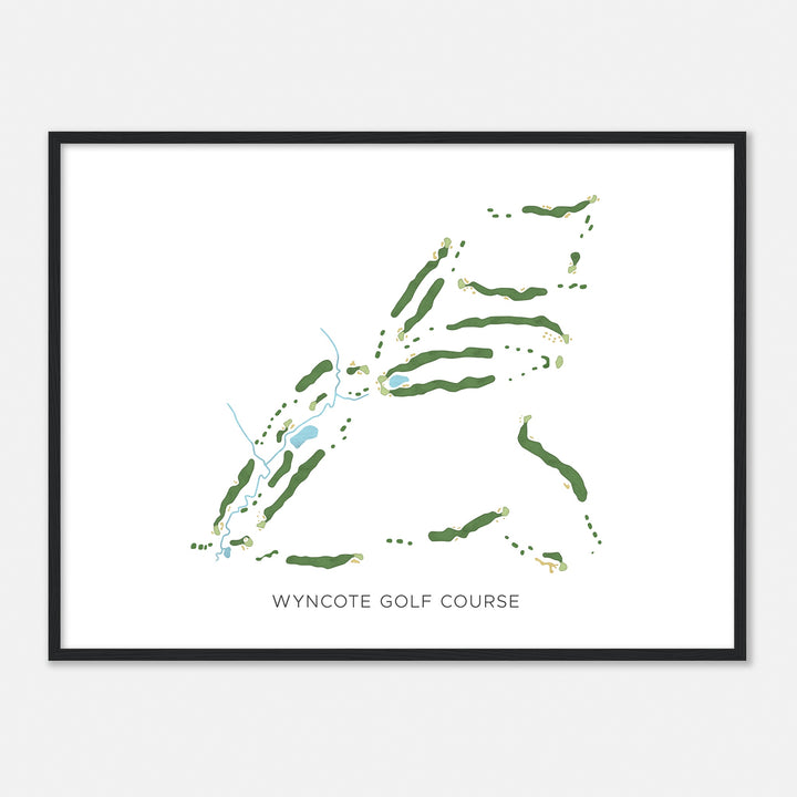 Print of Wyncote Golf Course Modern Map