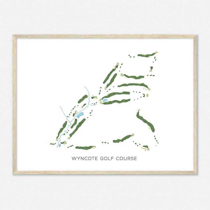 Print of Wyncote Golf Course Modern Map
