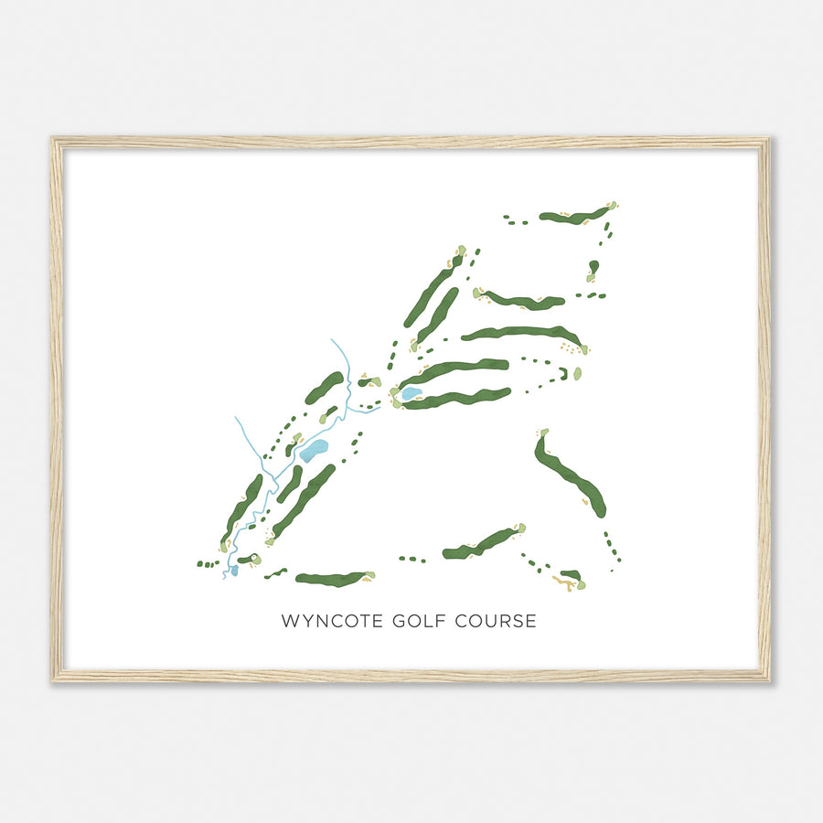 Print of Wyncote Golf Course Modern Map