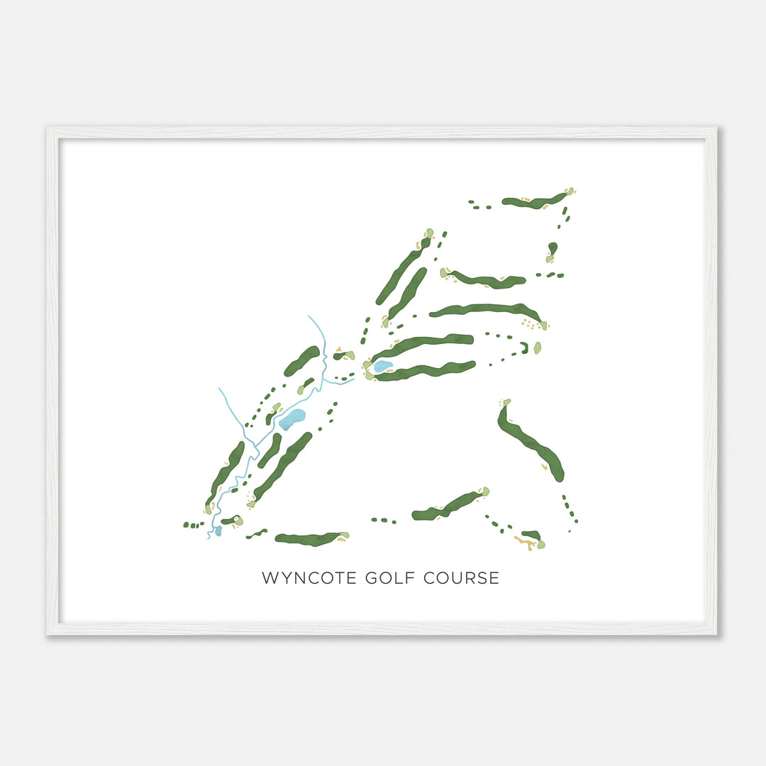Print of Wyncote Golf Course Modern Map