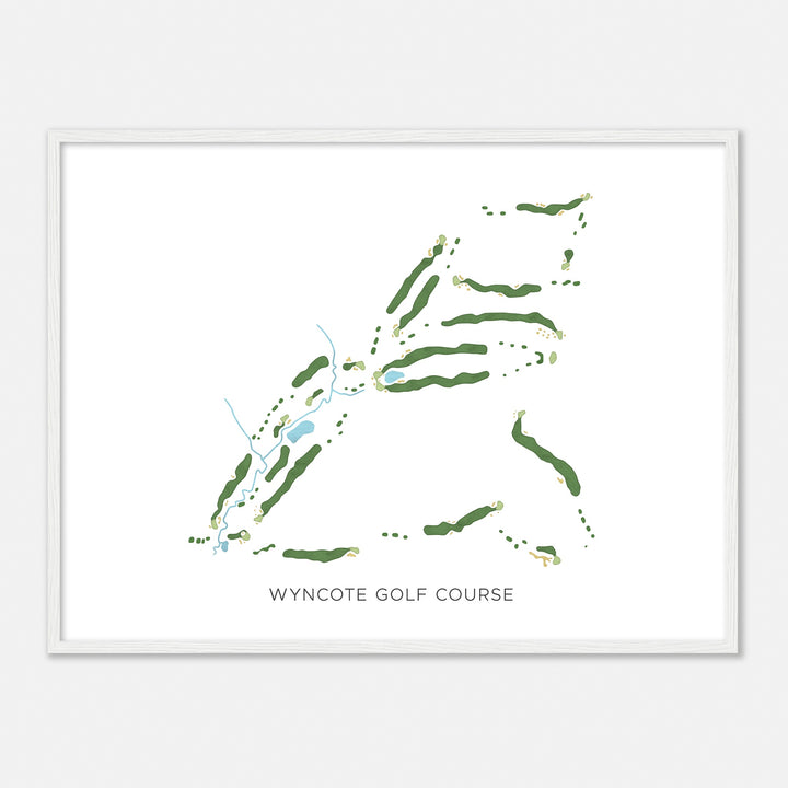 Print of Wyncote Golf Course Modern Map