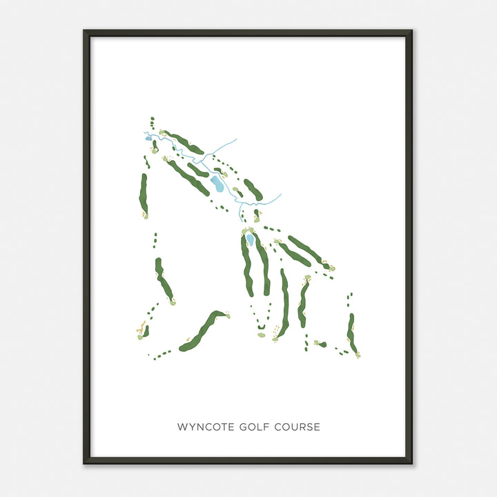 Print of Wyncote Golf Course Modern Map
