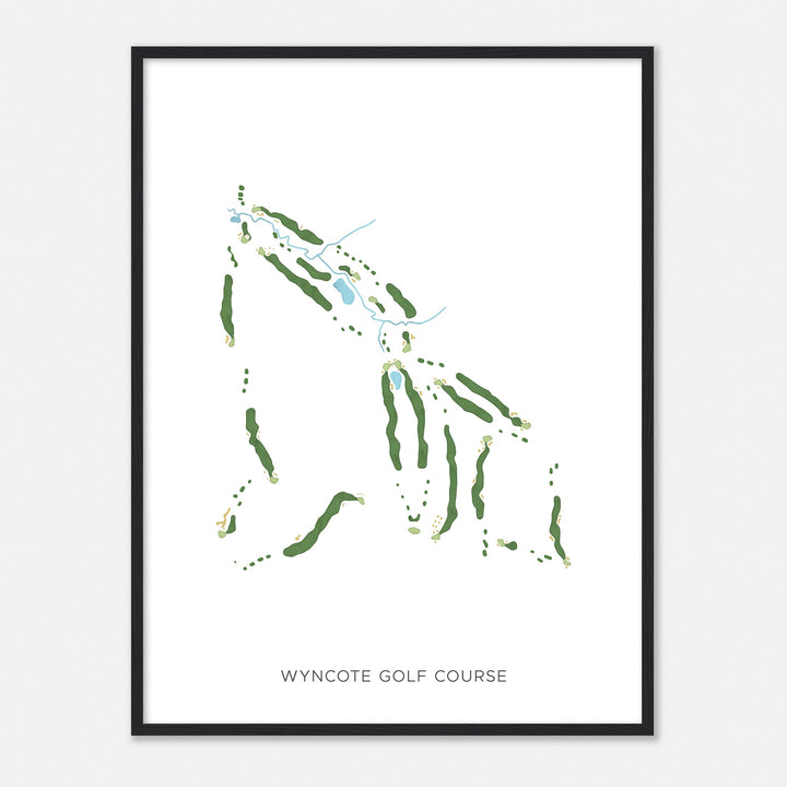 Print of Wyncote Golf Course Modern Map