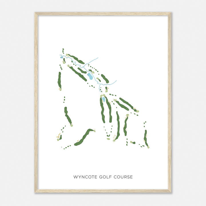 Print of Wyncote Golf Course Modern Map