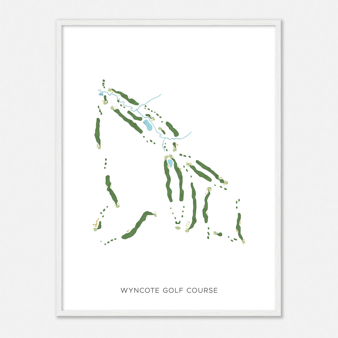 Print of Wyncote Golf Course Modern Map